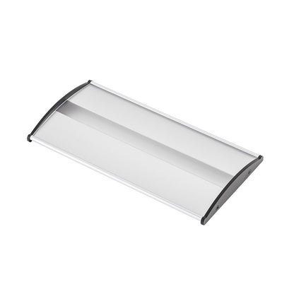 Set of 5 Curved Name Plate Holder 8" x 4" Wall Mount Office Business Door Sign Holder Aluminum Sturdy Office Sign Frame with Adhesive Tape Film for Business Cubicle Custom Display - Silver