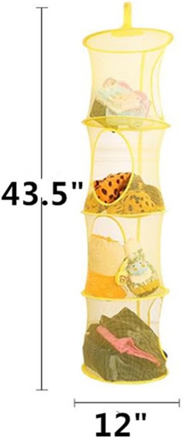 4 Tier Storage Organizer, 43.5 x12 Inch Hanging Mesh Storage Basket