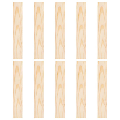 BENECREAT 10pcs Unfinished Wood Blocks, 10 x 1.5inch Rectangle Pine Wood Board, 5.5mm Thick Sheets Carving Blocks for Arts Crafts DIY, Paintings Panel