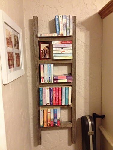 BARNWOODUSA Rustic Decorative Ladder - 100% Upcycled Wood (48" x 12" x 1.5", Espresso)