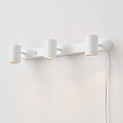 Globe Electric 60024 3-Light Plug-in Track Lighting, Adjustable Heads, Matte White Finish, 22-inch, 15-Foot Cord with in-Line Switch, Compatible with GU10 Base Bulbs (Sold Separately)