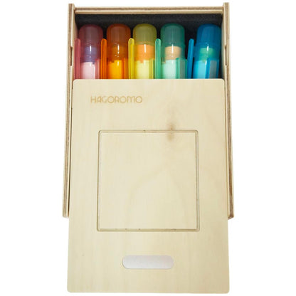 Hagoromo Wood Holder Case with 5 Colors Chalk Holder