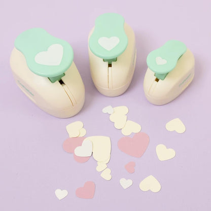 Craftelier - Heart Hole Punch Set | 3/8", 5/8" & 1" Heart Shaped Hole Puncher for Paper Crafts | Hole Puncher for Scrapbooking, DIY Cards & Journals | Craft Punch Set for Paper