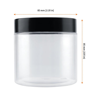 YUENPUN 35 Pack 12oz Clear PET Plastic Jars with Lids, Wide Mouth Containers for Crafts, Slime, Beads, Button Storage Organization