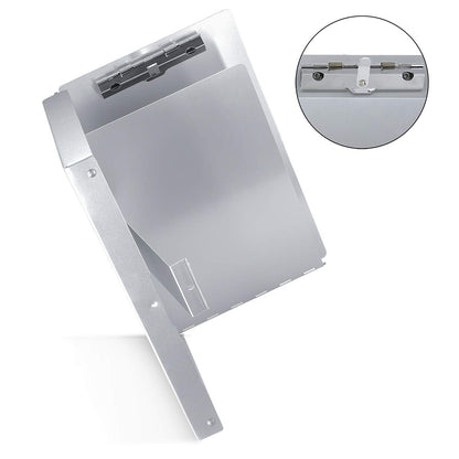 Small Aluminum Clipboard with Storage (Memo Size), 6 x 10.2 Inches, Recycled Metal Snapak Form Holder Binder with Inside Serrated Clip Posse Box, Perfect for Truck Driver, Fits Half Letter Size Paper