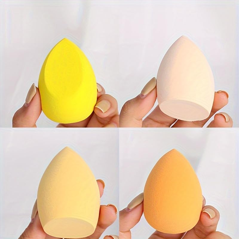 4 Pcs Makeup Sponges Blender Set Professional Beauty Sponge Foundation Blending Blender Beauty Sponge For Makeup Tool with Gift Box Latex-Free Dry Wet Use Foundation Cosmetic Makeup Accessories