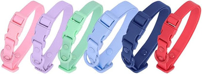 Ovale Waterproof Dog Collar Leash Combo Set, Durable and Easy to Clean, for Medium Dogs.(M, Light Green)