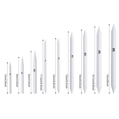FEBSNOW 84 Pcs Blending Stumps and Tortillions, Paper Art Blenders, Art Pencils, Drawing Pencils for Student Artist Charcoal Sketch Drawing Tools, Sketch Supplies
