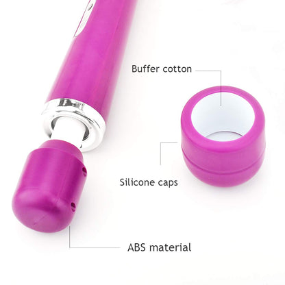 CHARMING Wired Powerful Handheld Back Massager with Strong Vibration, Personal Therapy Massager for Sports Recovery, Muscle Aches, Body Pain (Purple)