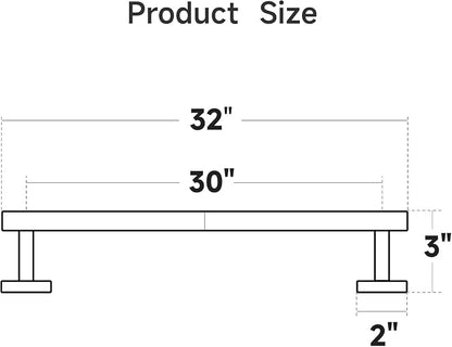 USHOWER Brushed Gold Bath Towel Bar, 30-Inch Towel Racks for Bathroom Wall-Mounted, SUS304 Stainless Steel Towel Rod (Total Length 32-Inch)