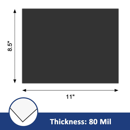 80 Mil Magnetic Sheet With Adhesive Tape Backing, 8.5x11 Inches High Energy Anisotropic Flexible Rubber Magnets (2 Pack),Easy to Cut for Arts, Crafts & DIY Projects
