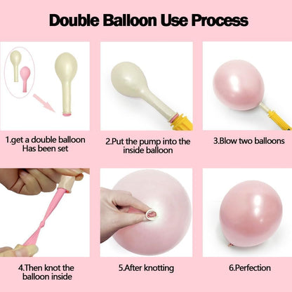 Pink Black Balloon Arch Kit - Double Stuffed Pastel Pearl Baby Pink Balloon Garland with Champagne Rose Gold Balloons for Birthday Bridal Baby Shower Wedding Graduation Party Decoration