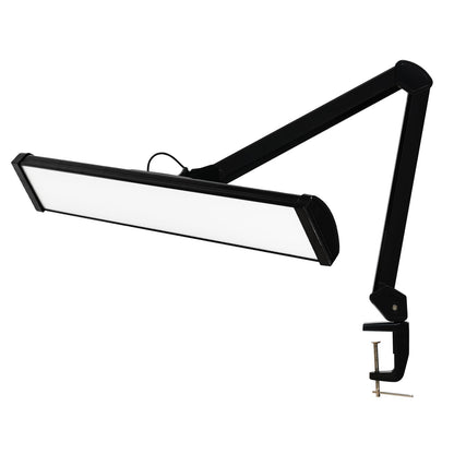 Bemelux LED Architect Desk Lamp, 2300 Lumens, Dimmable, Metal Swing Arm, 5 Color Temperatures, 30W, Ideal for Task Work, Drafting, Reading, Clamp-on Office Table Lamp with 360 Bright LEDs (Black, CCT)