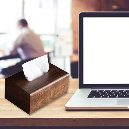 Walnut Tissue Box With Removable Lid Luxury Wooden Paper Holder Napkins For Case Living Room Coffee Table Desktop Drawer Box For Creative Solid Wood Desktop Storage Box Decoration Home Desk Napkins
