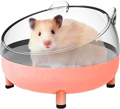 Meow&Woof 2 Hamster Sand Bath Container, Large Sandbox Toilet Gerbil Batheoom, Tiny Chinchilla Dust Bathtub Sand Bath Box for Hamster Cage Accessories 6.5 Inch 2 Pack Set