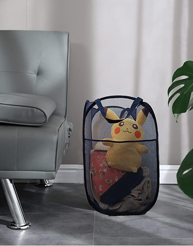 2 Pack Mesh Laundry Hampers, Pop Up Laundry Baskets, Collapsible Clothes