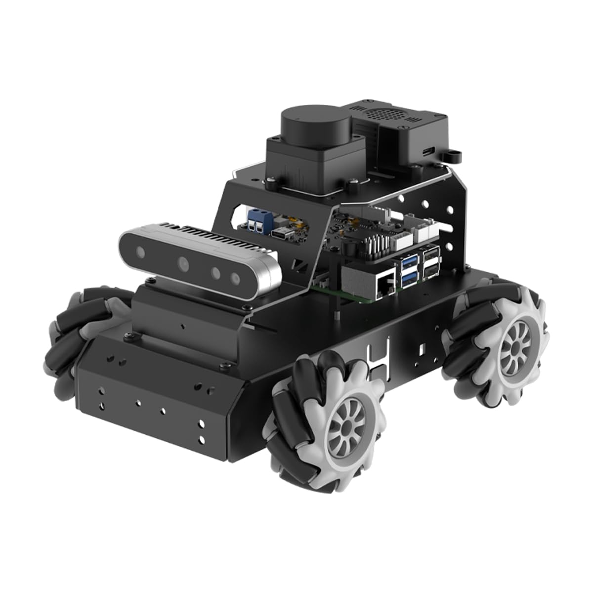 HIWONDER Robot Car with ChatGPT Large AI Models, 3D Depth Camera Mecanum-Wheel Chassis ROS2-HUMBLE Lidar SLAM Mapping Navigation Autonomous Driving, MentorPi M1 Advanced Kit with Raspberry Pi5 8GB