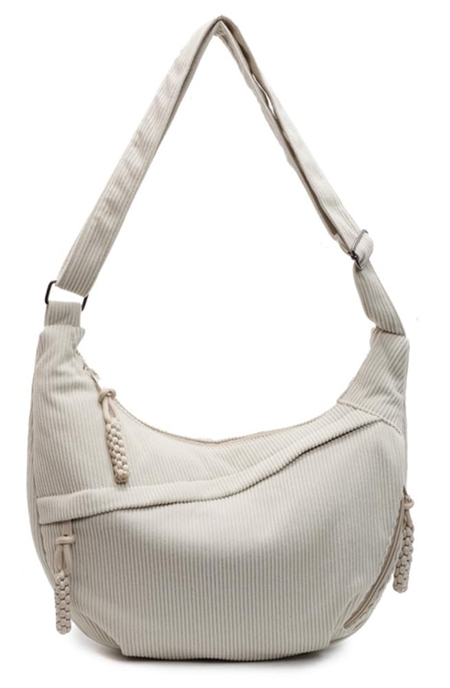 Nylon Crescent Crossbody Bag for Women Shoulder Tote Handbag Casual Sling Bag Dumpling Purse Bag for Outdoor Travel