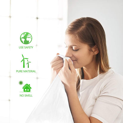 8 Gallon 300 Counts Unscented Medium Trash Bags,Fit 7,8,9,10 Gal Garbage Bags by Teivio, 30 Liter Thick Bathroom Can Bin Liners,Plastic Bags for Home Office Kitchen, Clear