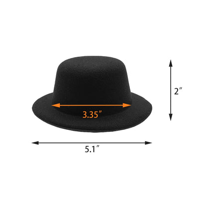 10 pcs 5.1" W Black Mini formal hats Miniature Hats for DIY Crafts Hair Accessories decorate