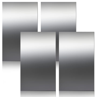 Funrous 4 Pcs 304 Stainless Steel Sheet,12 x 6 x 0.018 Inch Metal Sheet for Crafting, Not Magnetic Flat Sheets of Metal for Kitchen DIY Craft Making