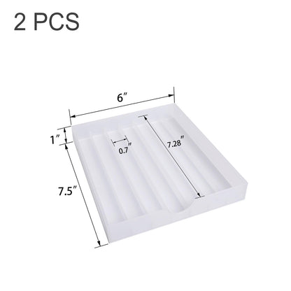 FASTRYF Desk Drawer Organizer, Pen Holder Tray Pen Storage with Fountain Pen, Pencil, Marker, Crayon, Chalk, Nail Art Tools for Office, Craft Room - 2pack