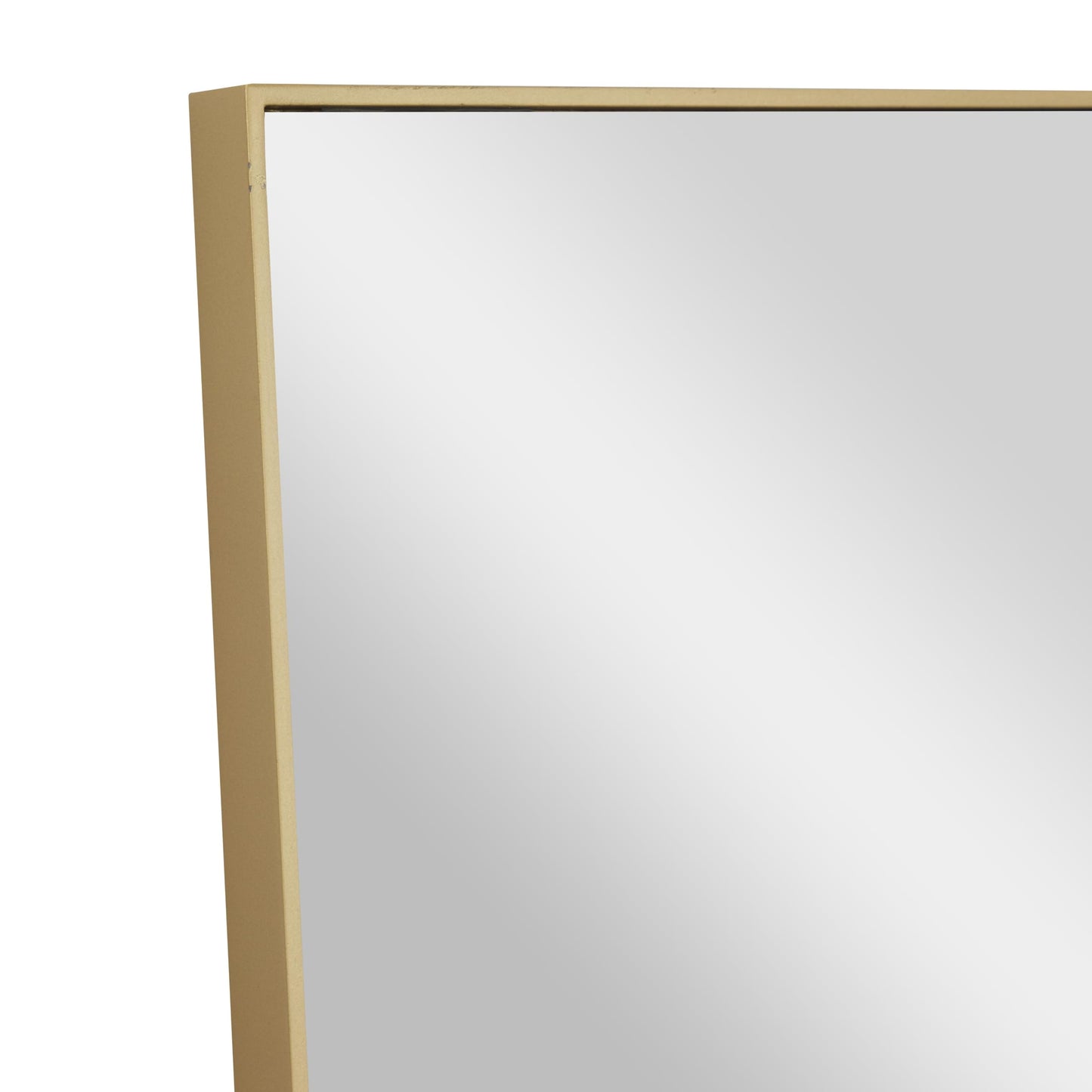 Deco 79 Wooden Room Wall Mirror Entryway Mirror with Thin Frame, Wall Mounted Mirror 18" x 1" x 36", Gold