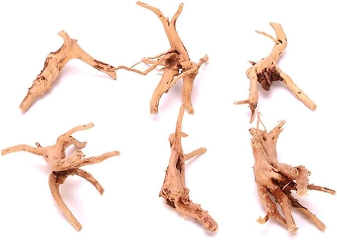 1Pc Natural Aquarium Driftwood Branches Wood Aquarium Trunk Driftwood Tree Fish Tank Log Decoration Plant Stump, Thematic Ornaments Assorted Size, Aquarium Décor (8-10cm)