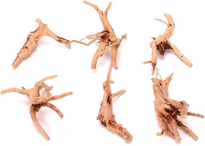 Natural Aquarium Driftwood Branches Wood Aquarium Trunk Driftwood Tree Fish Tank Log Decoration Plant Stump, Aquarium Décor Thematic Ornaments Assorted Size Pet Supplies (8-10cm)