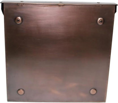 NACH Baxter Extra Large Capacity Mailbox - Extra Large Mailboxes for Outside Wall Mount, Rust Resistant Galvanized Metal Mailbox - Antique Copper Mailboxes for Outside, 12.4”x7.1”x11.8”, MB-7000ACP