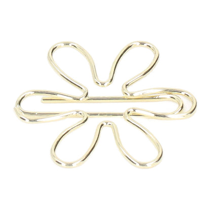100Pcs Funny Planner Clips Cute Paper Clips Innovative Cute Design Anti Electroplating Process Gold Paper Clips for Office Home School (Floral Print)