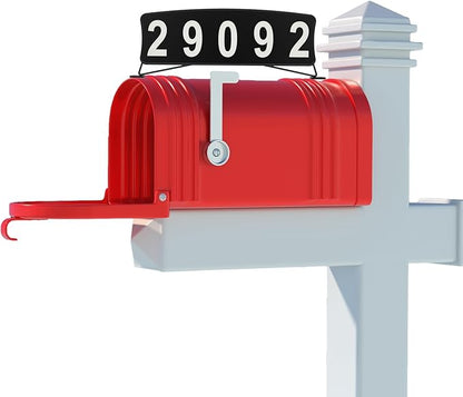 Metal Mailbox Numbers, Double sided House Numbers plaque for Outside, Waterproof, Horizontal & Vertical Mounted Address Sign for Street Yard Home(metal)