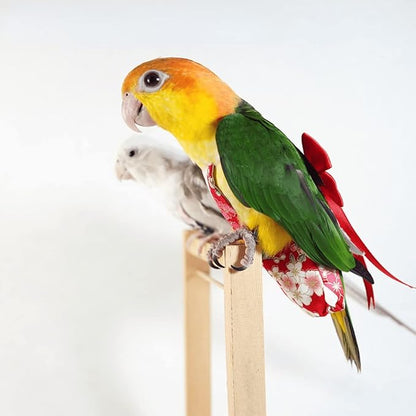 Bird Flight Suits Diapers, Parrot Diapers for Monk Parakeets, Cockatiels, Parrot Clothes Costume, Bird Training Nappy Suit Liners Clothes (Medium,Purple)