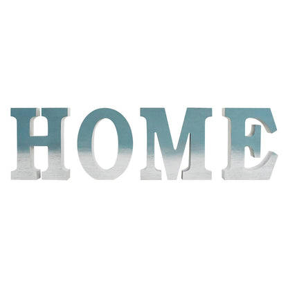 Wood Home Sign Rustic Frestanding Letters Wall Art Decorative Block for Living Room Kitchen Entryway - Hanging Wooden Cutout Word Sign Framhouse Décor (6")