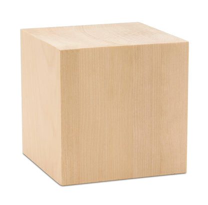 DIY Wood Cubes 4-inch, Pack of 1 Large Blank Wooden Blocks for Crafts, STEM, Building, Monitor Riser, Photo Cube Craft, and Home Decor, by Woodpeckers