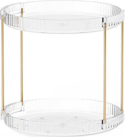 Yieach Acrylic 360 Rotating Makeup Organizer and Perfume Organizer (2 Tier)