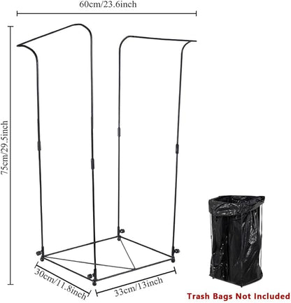 2 Pack Trash Bag Holder, Metal Garbage Bag Holder, 30-45 Gallon Portable Trash