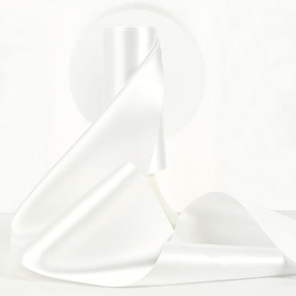 HUIHUANG Thick White Satin Ribbon 6 inch Extra Wide Double-Faced Satin Ribbon for Chair Sashes, Gift Wrapping, Large Bows, Sewing Crafts, Wreaths, Christmas Wedding Decor- Continuous 10 Yards