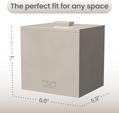 CLEAN SKIN CLUB Cement Box for 50 Disposable Clean Towels XL, Concrete
