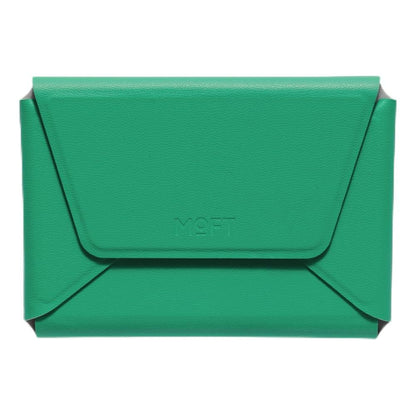 MOFT Magnetic Women Wallet, Snap Field Wallet Premium MOVAS Leather Slim Card Holder, 3-Layer Organized Minimalist Wallet for Commute and Travel, Oz Green