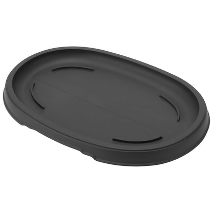 MUKLEI 6 Pack Oval Bonsai Humidity Trays Drip Tray, Plant Water Catcher Tray, Black Plastic Plant Saucers for Indoors and Outdoors Bonsai Tree, 12 x 7.9 x 0.87 Inch