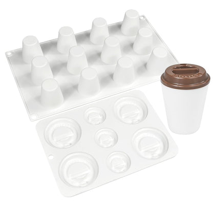 mostsom Cylinder Cup Shape Mousse Cake Mold For Making Chocolate Muffin Ice Shot Glass Mould Kitchen Baking Tool (A_ Small Cup)
