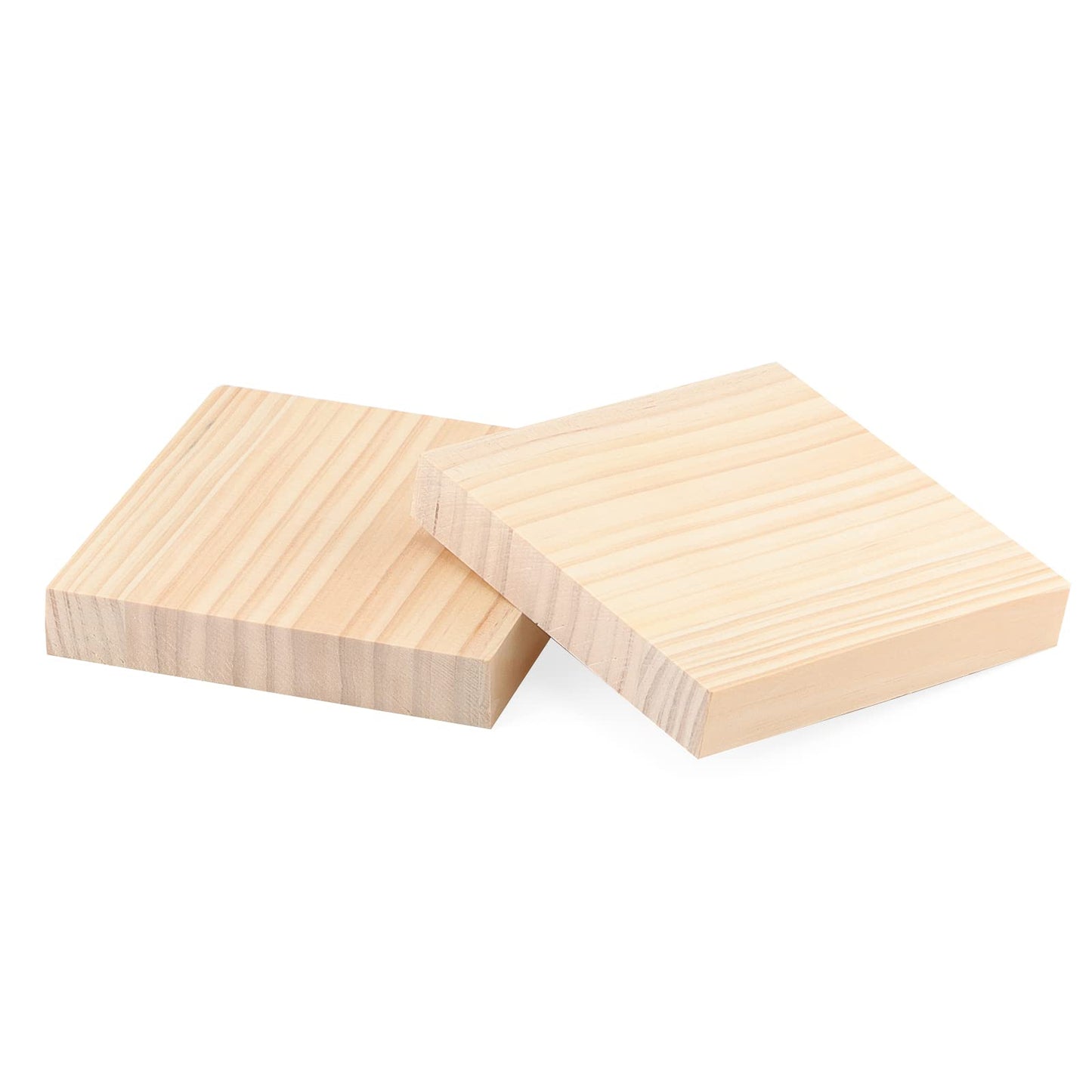 LEXININ 10 PCS 6 x 6 x 1 Inch Wood Carving Blocks, Wooden Blocks, Unfinished Whittling Blocks for Crafts, DIY Projects, Carving