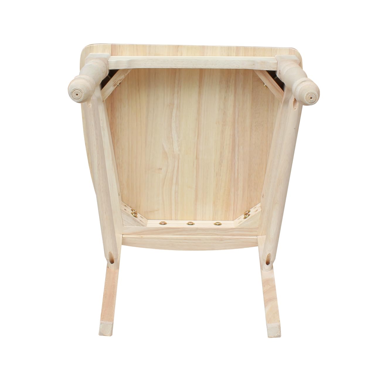 International Concepts Maine Ladderback Chairs, Solid Parawood, Unfinished (Set of 2)