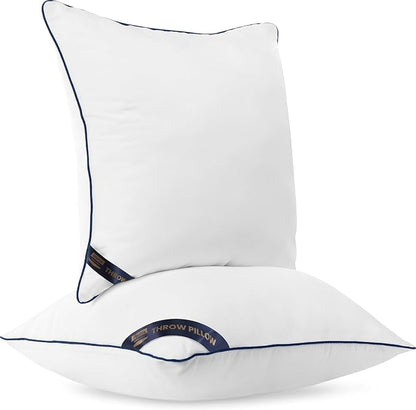 Utopia Bedding Throw Pillow Inserts (Pack of 2, White), 16 x 16 Inches Decorative Indoor Pillows for Sofa, Bed, Couch, Cushion Sham Stuffer