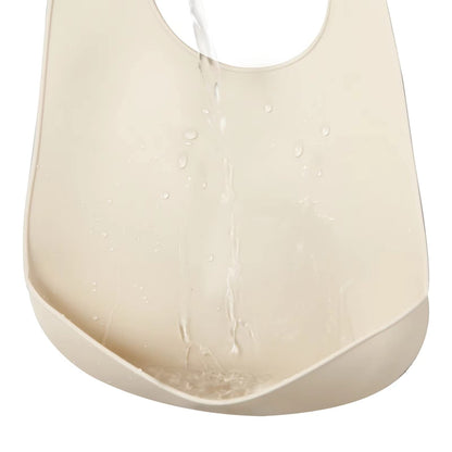 PandaEar 3 Pack Waterproof Silicone Baby Bibs| Super Thin Light Weight Feeding Bib with Food Catcher Pocket for Toddler (Walnut&Linen&Brown)