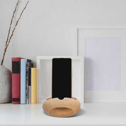 IMIKEYA Sound Amplifying Phone Stand Wooden Cellphone Holder Smartphone Stand Deep Sound Desktop Smartphone Bracket Echo Resonance Principle