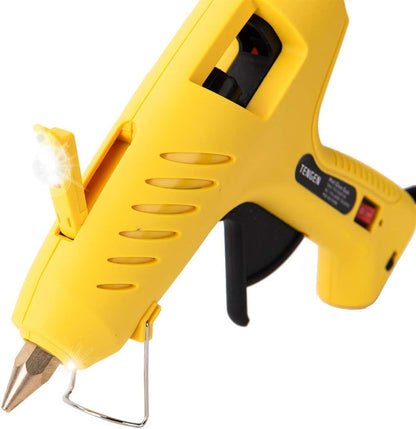 TENGEN Hot Glue Gun with LED Lights and 18 pcs Glue Sticks, Heave Duty High Temp Melting Glue Gun for DIY, Arts & Crafts Use