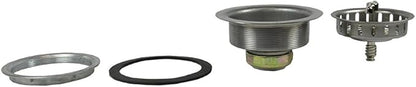 DANCO Twist Tight Kitchen Sink Strainer Assembly, 3-1/2 inch, Stainless Steel