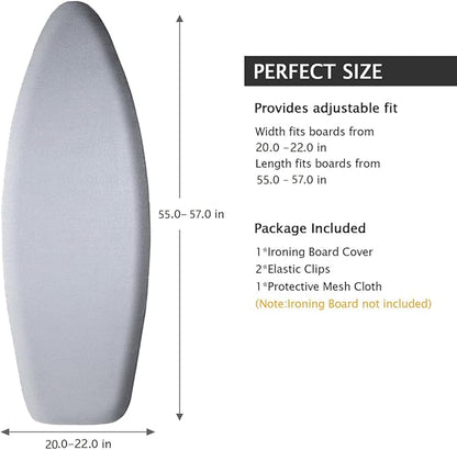 SheeChung Ironing Board Cover and Pad 22“x57”, Thick Iron Board Cover